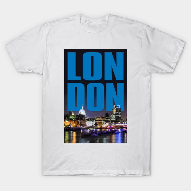 London at Night T-Shirt by PLAYDIGITAL2020